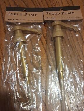 Cost Plus World Market Metallic Gold Syrup Pump - Set of 2